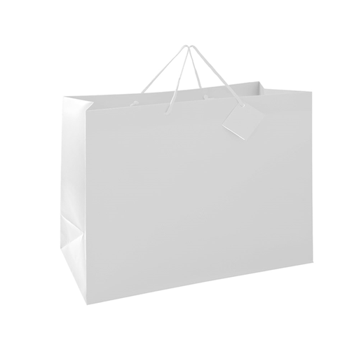 [806.34] Shopping Bags (Cord Handle) 40+15x32cm White (10st/pak)