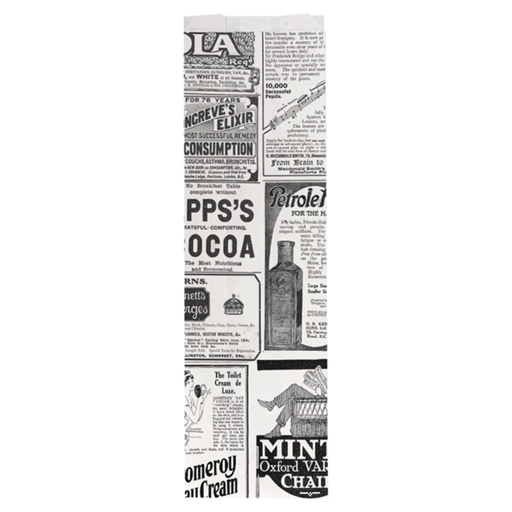 [269.16] Baguette Bags "Times" 9+4x30cm White Greaseproof (500st/pak)