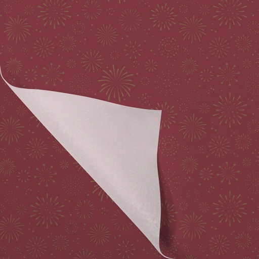 [331107] Zijdevloei Vuurwerk Rood/Goud 50x70cm (100vel/pak)