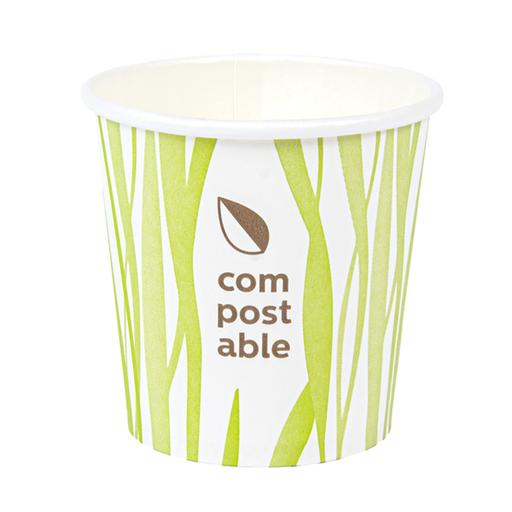 [271.07] Cups cold & hot baverages "compostable" 120ml White (50st/sleeve)
