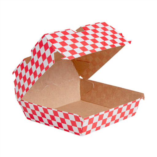 [274.02] Burger Boxes "The Pack" Red Fitipaldi (14,7x14,7x7cm) 50st/pak