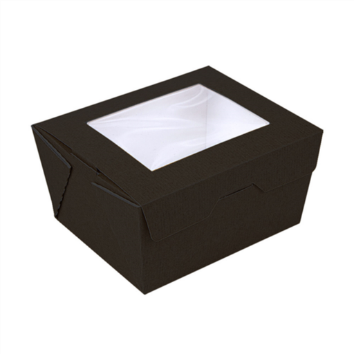 [256.37] Boxes with window The Pack 11,2x9x6,4cm Black (50st/pak)