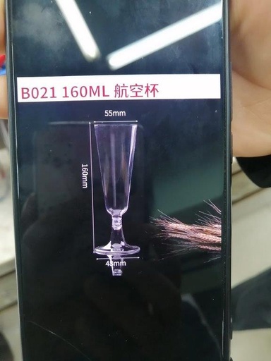 [47213] Champagne Glass Flute with Stem Clear (6stuks/pak)