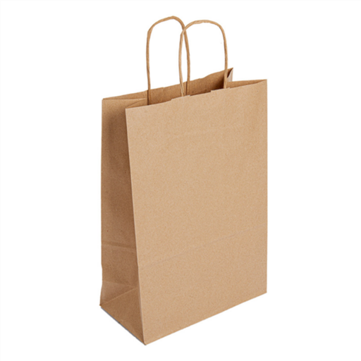 [268.07] SOS Bags with Handles 22+12x27cm Natural Kraft (250st/doos)