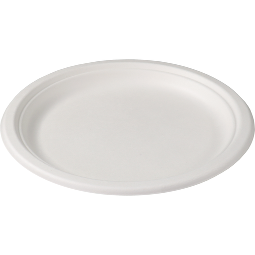 [6005871] Bord Wit Bagasse Rond 23cm (50st/pak)