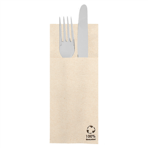 [267.05] Kangurito napkins "Double Point" 33x40cm Natural Recycled Tissue (1400st/doos)