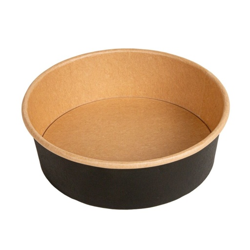 [280.72] Salad Bowls 500ml Dia. 15cm x 4,5cm Black Kraft (50st/pak)