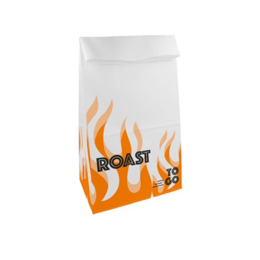 [277.50] Bag for 1 roast chicken to go 20+7x35cm White Paper (100st/pak)