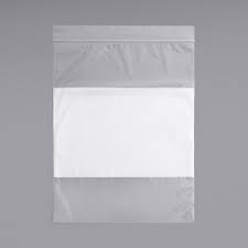 [58WB] Ziplock Bags .002 mil clear 5x8" (White Block) 100st/PACK