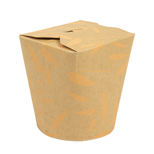 [281.40] Food Container Feel Green 480ml Brown Cardboard (50st/pak)