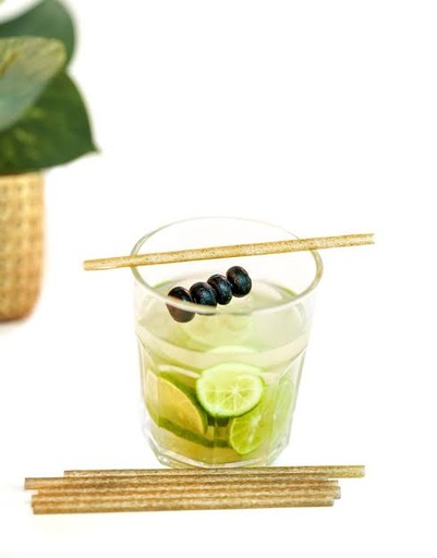 [EMP-002] Biodegradable Vegetable Fiber Regular Cocktail Stirrer Unwrapped14cmx5.5mm (100st/pak)