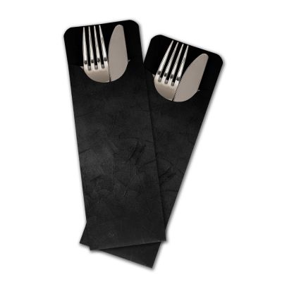 [S17826] NapTidi Pro (234,5x80mm) met flap. Midnight Black / white napkin (520st/doos)