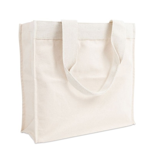 [DKE065] Canvas Shopper FFP 38+12x36cm Ecru (per stuk)