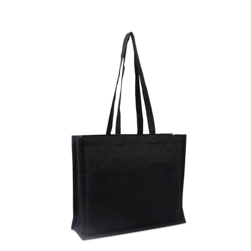 [DKE017] Canvas Tas Zwart FFP 42+12x35cm (per stuk)