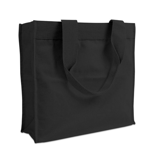 [DKE066] Canvas Shopper FFP 38+12x36cm Zwart (per stuk)