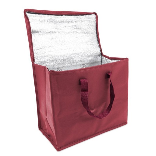 [DNW069] Non-woven Koeltas met rits FFP 36+20x30cm Rood (per stuk)