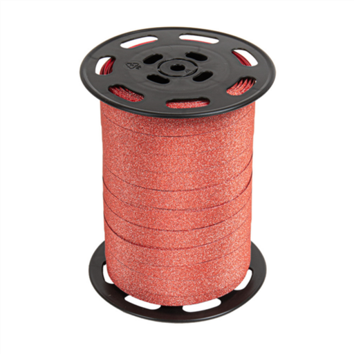 [279.42] Ribbon 10mm x 100mtr Red Glitter (per rol)