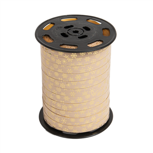 [279.46] Ribbon 10mmx x225mtr Gold "Miroir Snow" (per rol)