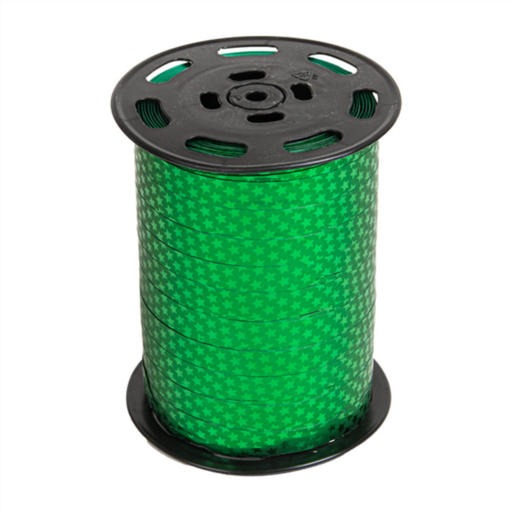 [279.47] Ribbon 10mm x 225mtr Green "Miroir Stars" (per rol)