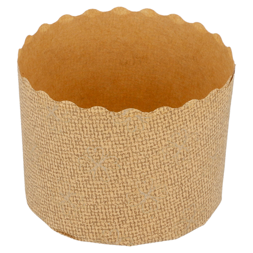 [186.861] Panettone Cooking Moulds 6x4,5cm Brown Cellulose (100st/doos)