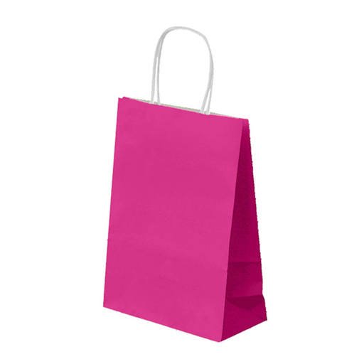 [192.251] Papieren Draagtas SOS bag met handles 20+10x29cm Fuchsia (50st/pak)