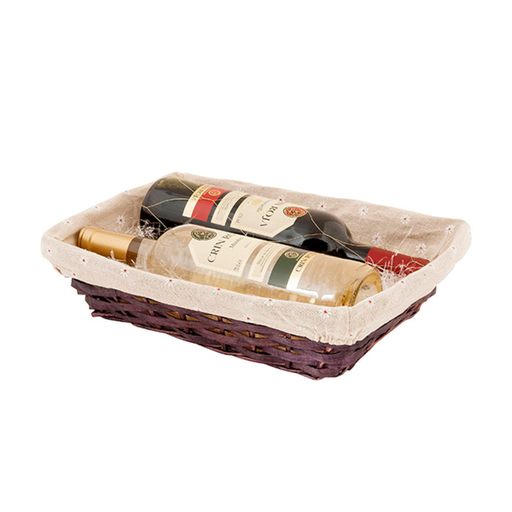 [200.131] BASKET / Mandwerk 35x25x9CM PLUM WICKER per unit