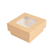 [250.41] Small boxes with lids (w/window) 1300ml 21x14x5cm (50st/pak)