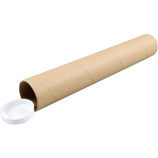 [3790391] Koker Bruin karton 33x5cm met dop (per stuk)