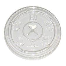[LKC1220FX1] Lid #LKC1220 with X-slot PET Clear 100/cs