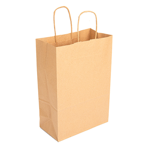 [109.19] SOS bag with handles 20+10x29cm Natural Kraft (250st/doos)