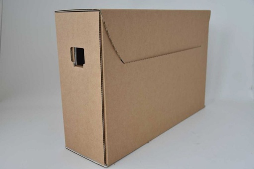[11100] Carton Archiefdoos Zuurvrij golfkarton Kraft Amsterdams model 375x109x254mm