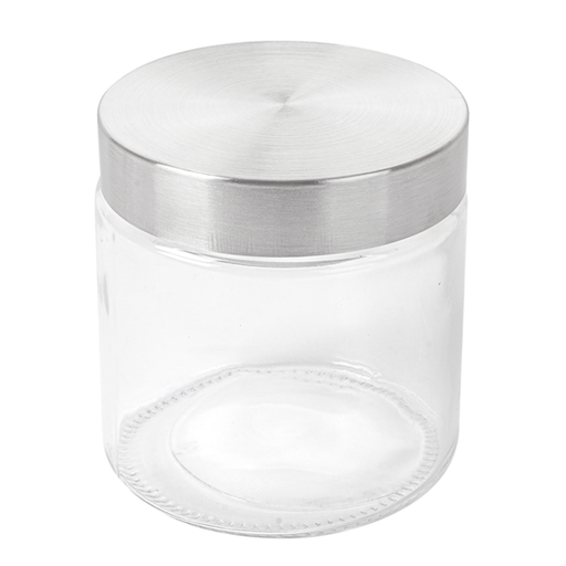 [118.99] Cylindrical Storage Jar 830ml Clear Glass (per stuk)