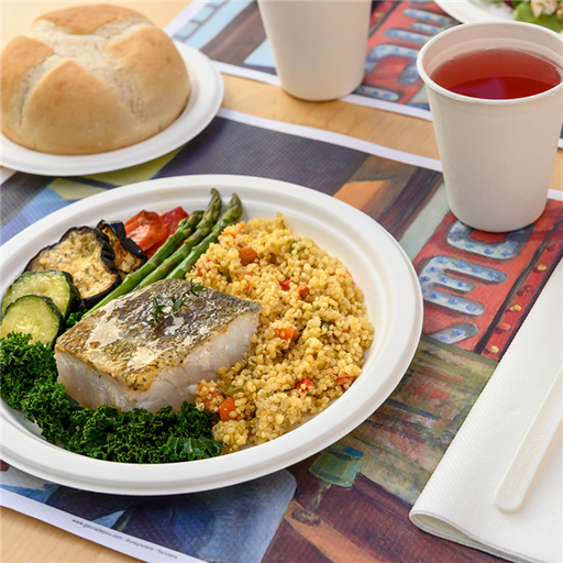 [125.18] Plate / bordje "Bionic" dis=23cm x 2cm White Cellulose (50pcs/cs)