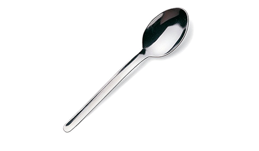 [129.72] Bestek Metal Look small Spoon 12,9cm silver 1000/cs (25st/pak)