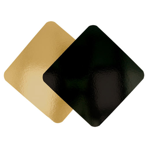 [147.39] Two sides cardboard for patisserie 22x22cm gold/black (50st/pak)