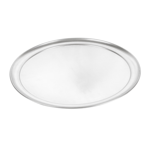 [147.90] Flat Pizza Plate Silver Aluminium 35cm diam. (per stuk)