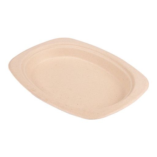 [149.19] Bionic/Bagasse bord ovaal 23,3x16,5x2cm (50st/pak)