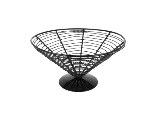 [161.36] Basket 23x12,5cm Black Steel (per stuk)