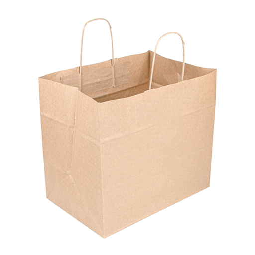 [167.19] SOS Bags with handles 32+21x28,5cm Natural Kraft (250st/doos)