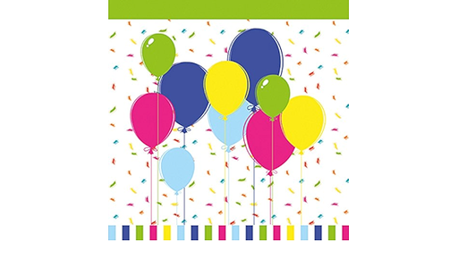 [173419] Napkins 3-ply 33x33cm Balloons & Confetti (20stuks/pak)