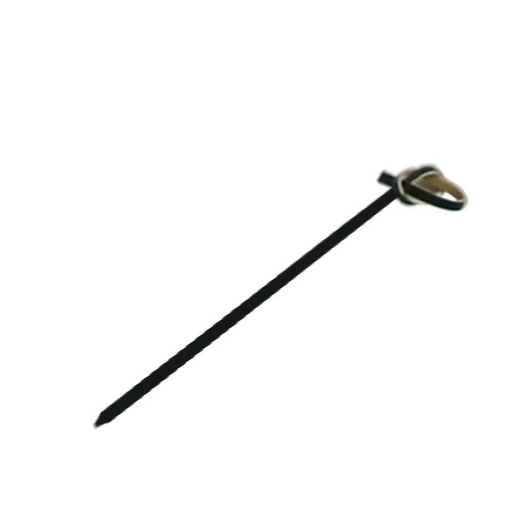 [180.32] Prikker met knoop/lus 90mm one side black (100st/pak)