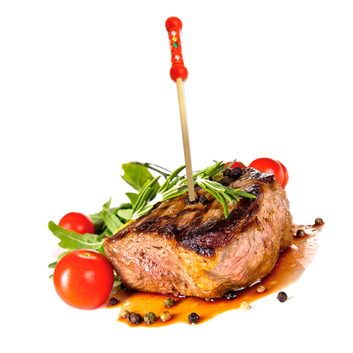 [180.72] Picks "Pearl" 12cm Red Bamboo (100st/pak)