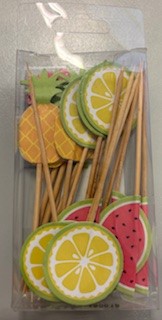 [182002] Partypicks Bamboo 10cm Summer (16stuks/pak)