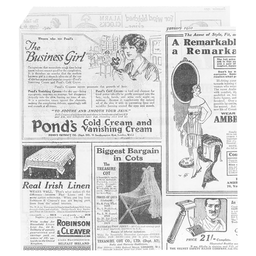 [186.24] 2 sides open greaseproof paper bag "Times" 13x14cm White (1000st/pak)