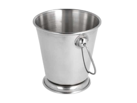 [186.54] Mini Ice Bucket 9x9cm Silver Stainless Steel per pc