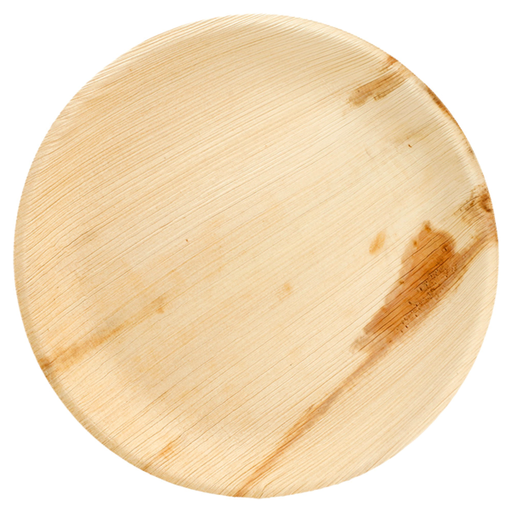 [188.68] Round plates "Areca" 23x2cm Natural Bamboe (25st/pak)