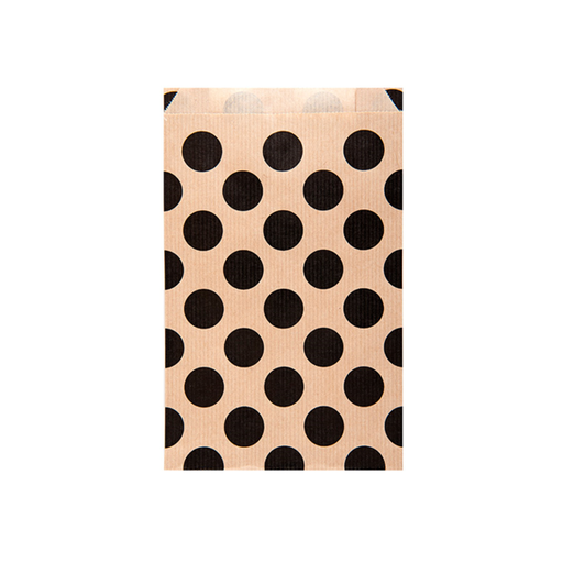 [192.48] Vlakke zakken "Polka Dot" 12+5x18cm Kraft (250st/pak)