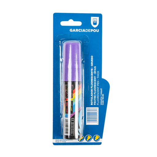 [192.85] Fluorescent Pen Thick Head Violet (per stuk)