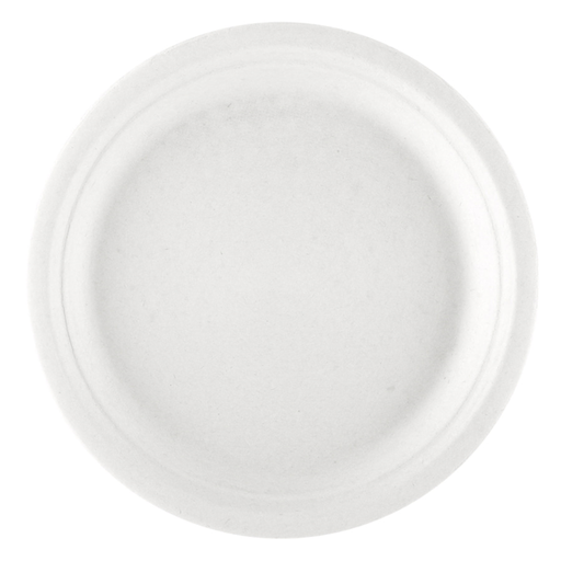 [212.67] Oval plates "Bionic" 32x25,5x2,1cm White Bagasse (50st/pak)
